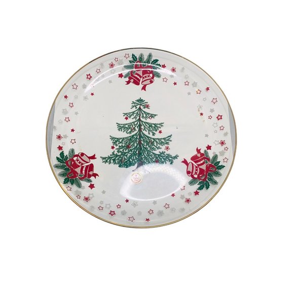Crystal Clear Christmas Tree Handcrafted Crystal Serving Platter NWT - Picture 1 of 6
